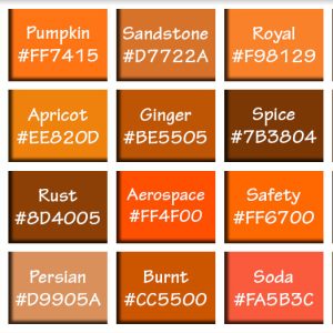 Shades of Brown & Names, with HEX, RGB Color Codes