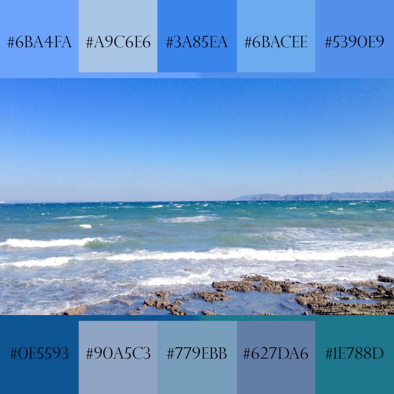 Shades of Blue & Names with HEX, RGB Color Codes