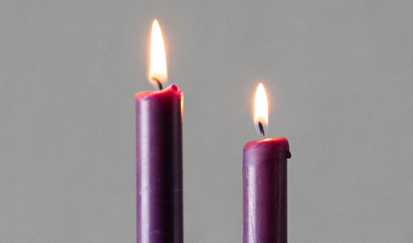 The meaning of purple candles.