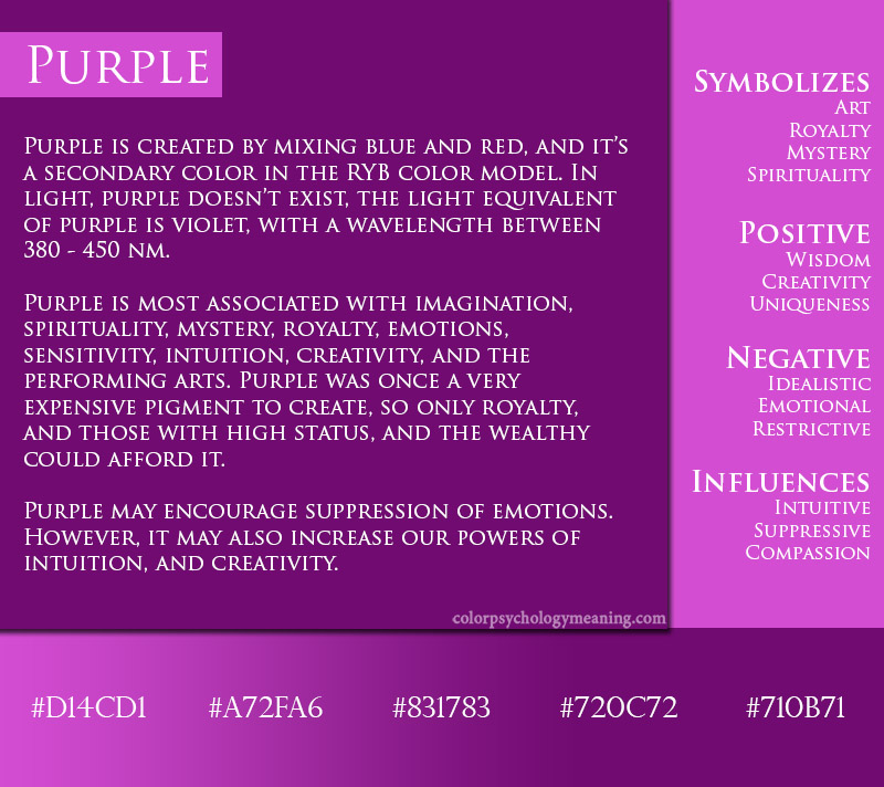 Purple color meaning and symbolism.