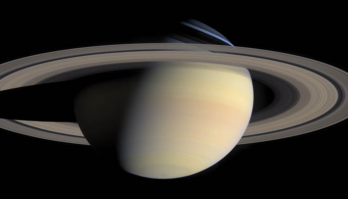 Saturn the yellow planet.