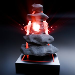 Zen Forge Stack – Abstract 3D Balance Geometry | Colour Psychology Energy Sculpture