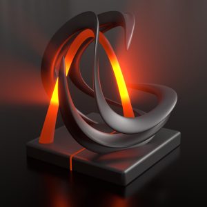 Eternal Flux – Flowing Torus Energy Sculpture | Color Psychology Motivational Art
