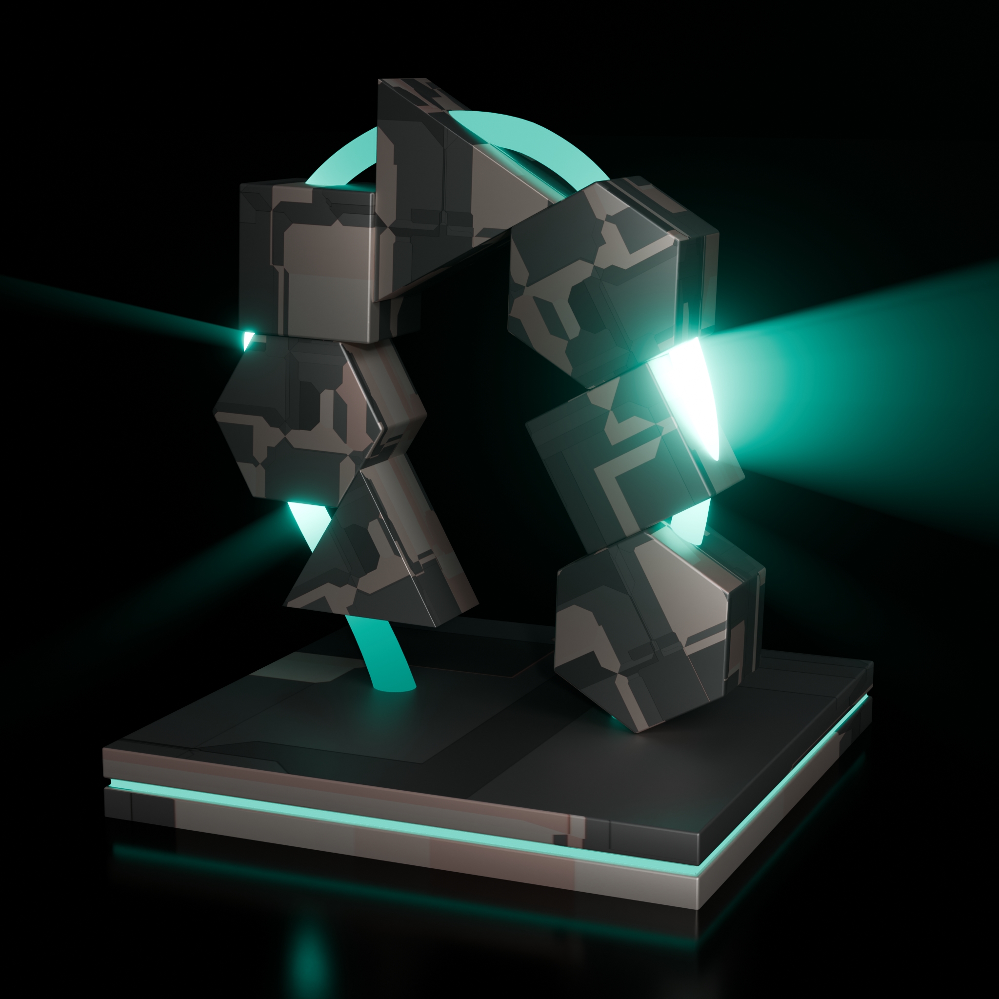 Power Equilibrium – Geometric 3D Sculpture | Color Psychology Motivational Art | Flow State - Image 2