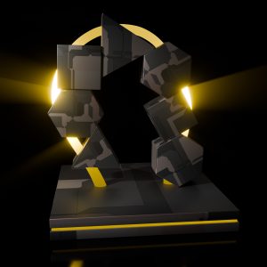 Power Equilibrium – Geometric 3D Sculpture | Color Psychology Motivational Art | Harmony Core