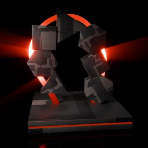 Power Equilibrium – Geometric 3D Sculpture | Color Psychology Motivational Art | Complete Set