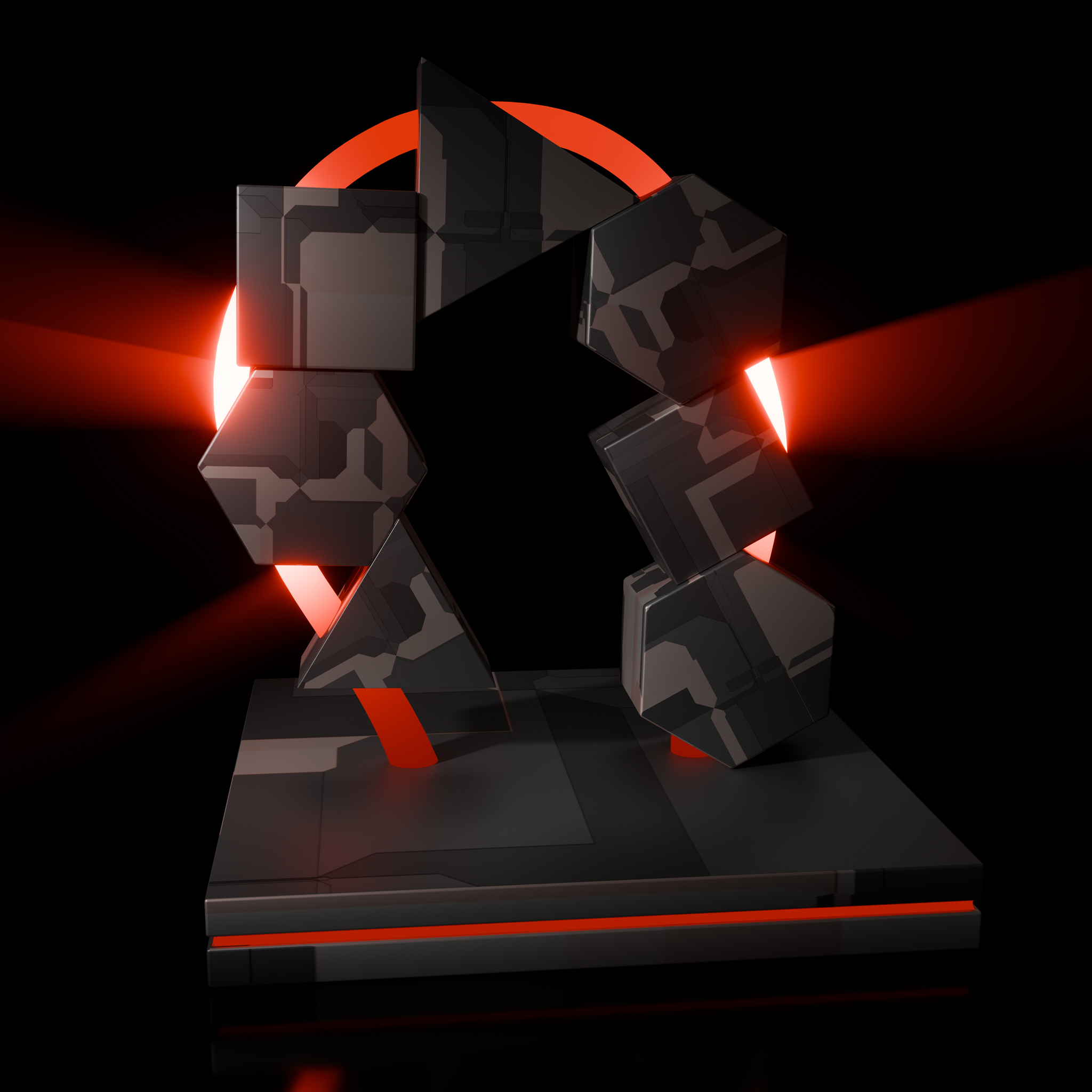 Power Equilibrium – Geometric 3D Sculpture | Color Psychology Motivational Art | Power Ignite