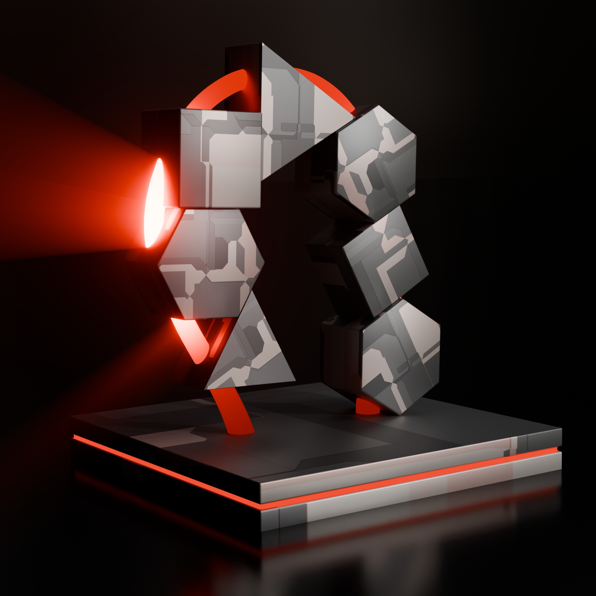 Power Equilibrium – Geometric 3D Sculpture | Color Psychology Motivational Art | Power Ignite - Image 2
