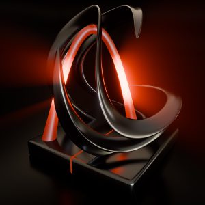 Eternal Flux – Flowing Torus Energy Sculpture | Color Psychology Motivational Art | Power Ignite