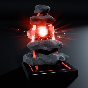 Zen Forge Stack – 3D Balance Geometry | Color Psychology Energy Sculpture | Power Ignite