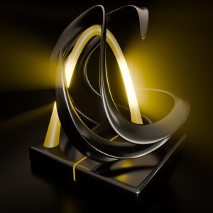 Eternal Flux – Flowing Torus Energy Sculpture | Color Psychology Motivational Art | Harmony Core