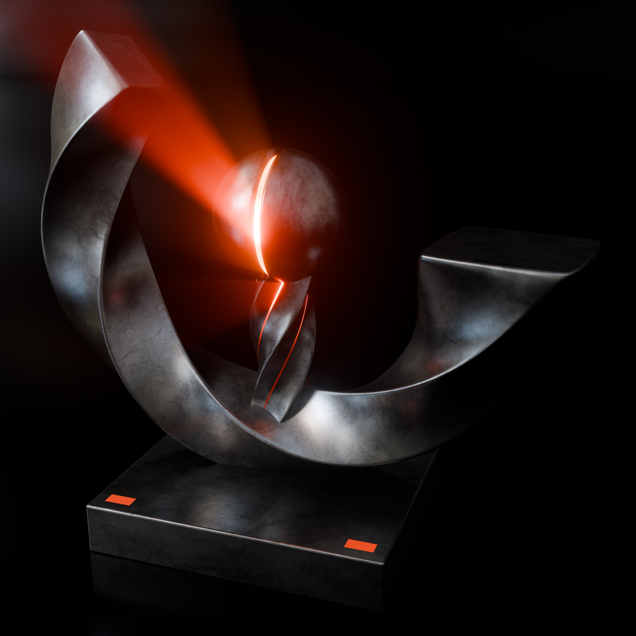 Radiant Eclipse – Flowing Arc Energy Sculpture | Color Psychology Edition | Power Ignite - Image 2