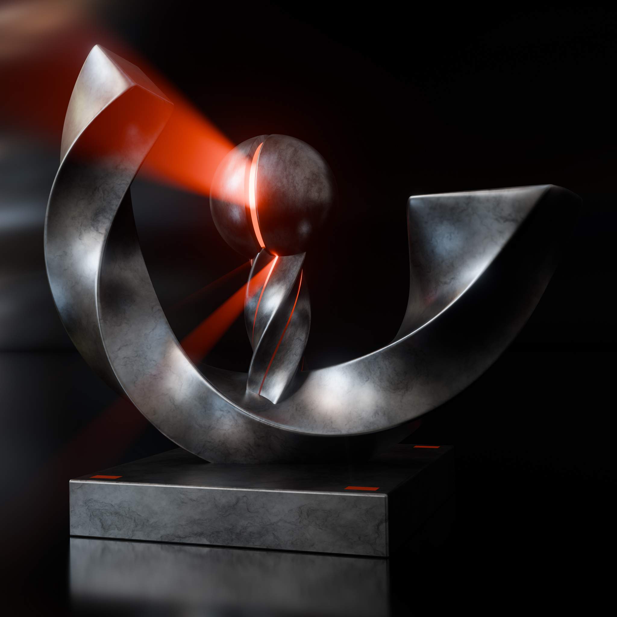 Radiant Eclipse – Flowing Arc Energy Sculpture | Color Psychology Edition | Power Ignite - Image 3