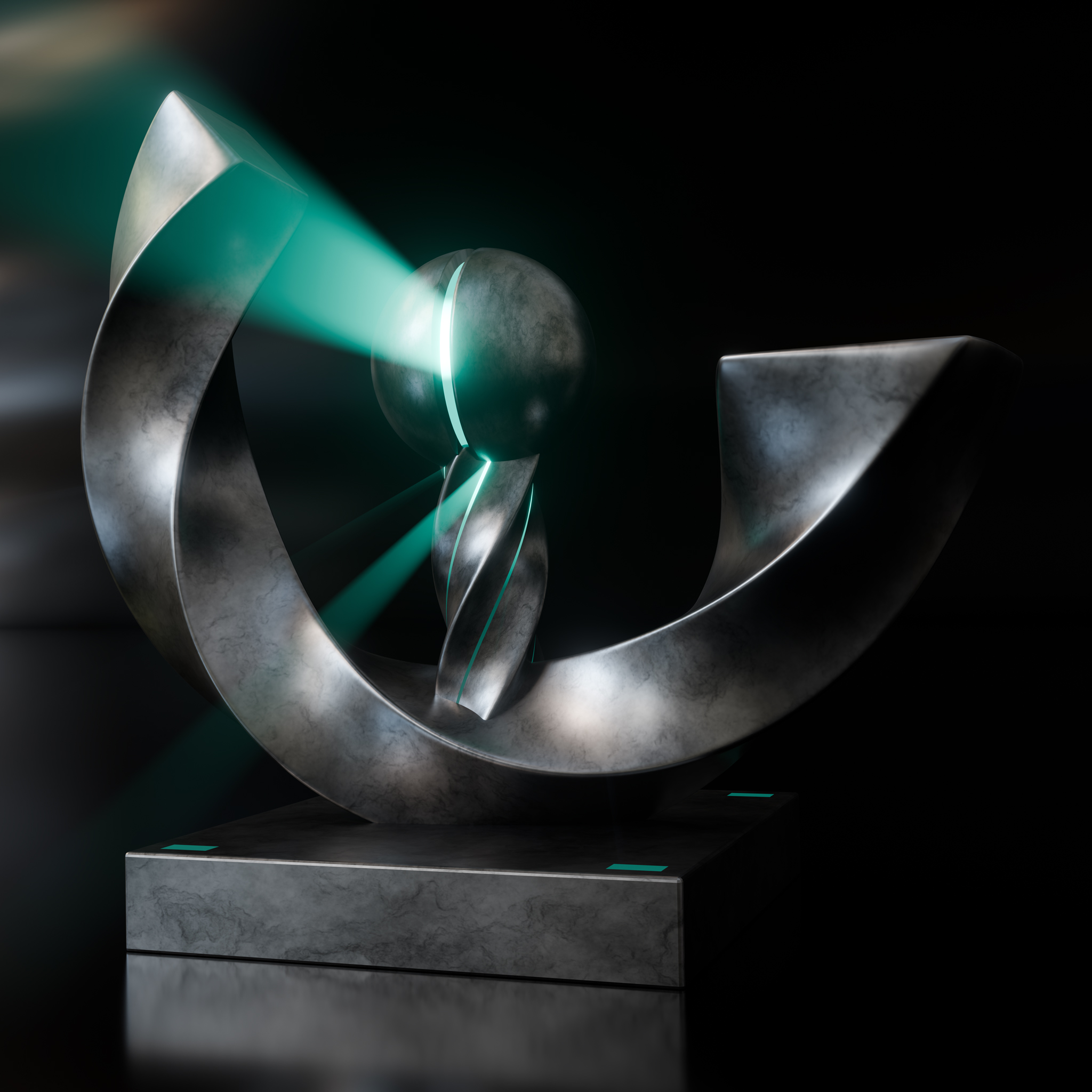 Radiant Eclipse – Flowing Arc Energy Sculpture | Color Psychology Edition | Flow State - Image 2