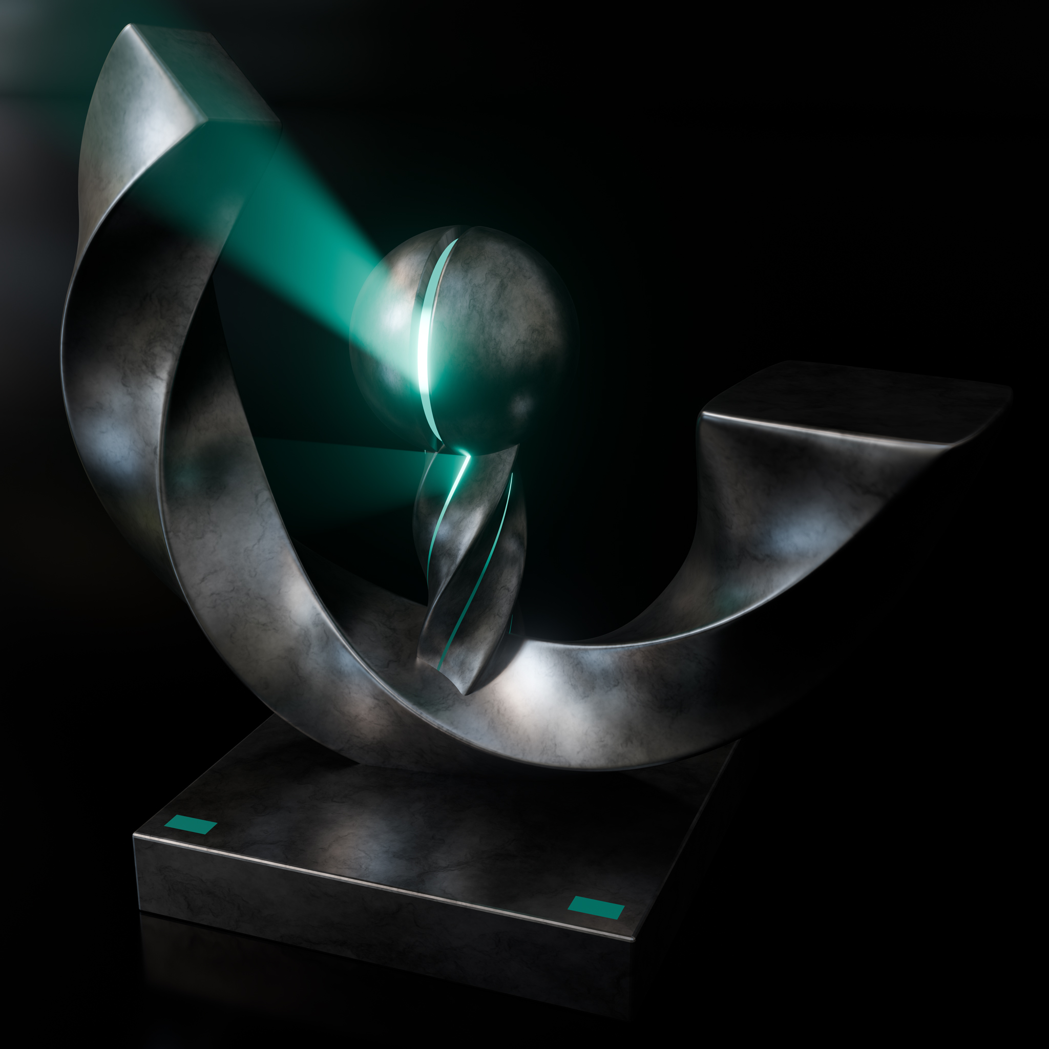 Radiant Eclipse – Flowing Arc Energy Sculpture | Color Psychology Edition | Flow State - Image 3