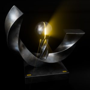 Radiant Eclipse – Flowing Arc Energy Sculpture | Color Psychology Edition | Harmony Core