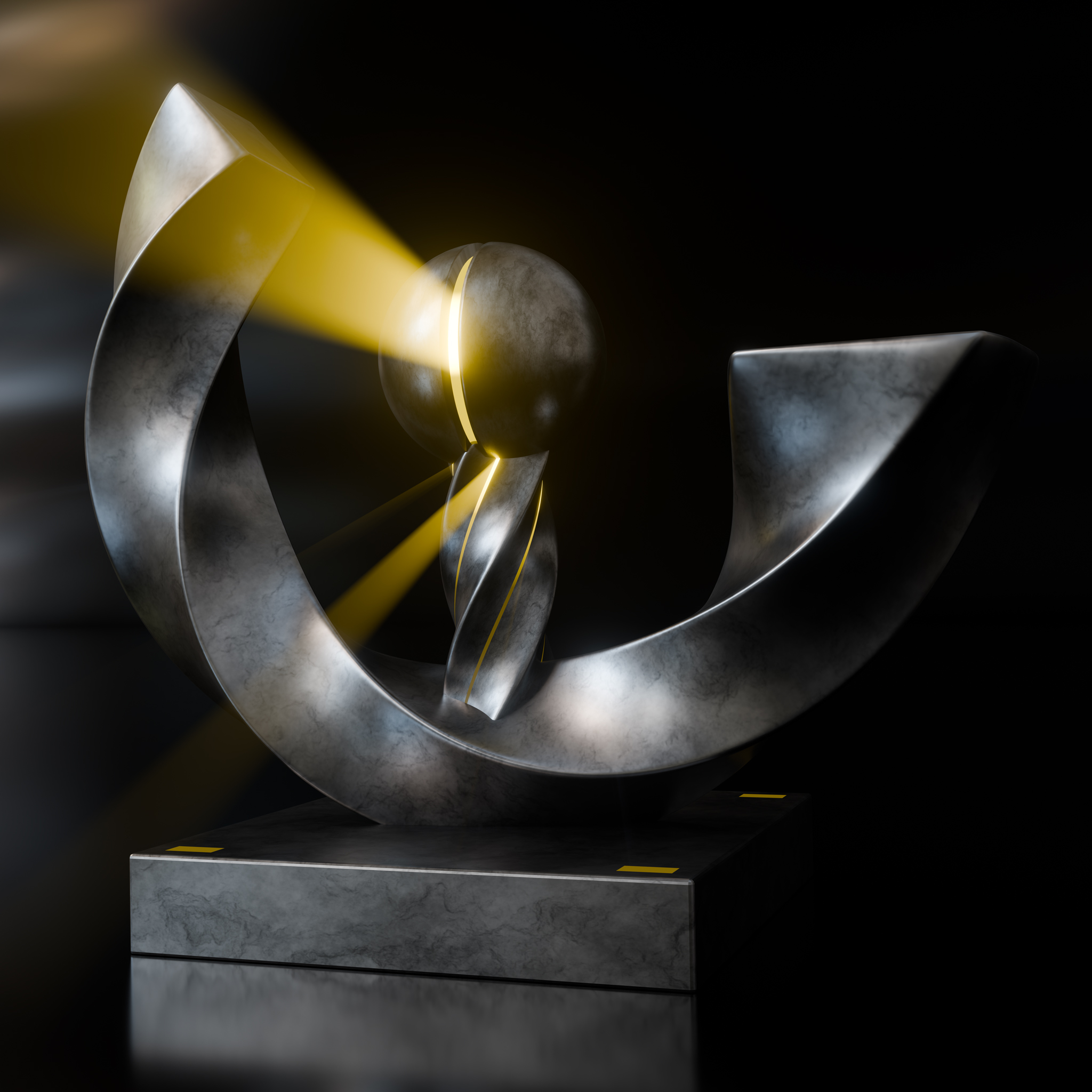 Radiant Eclipse – Flowing Arc Energy Sculpture | Color Psychology Edition | Harmony Core - Image 3