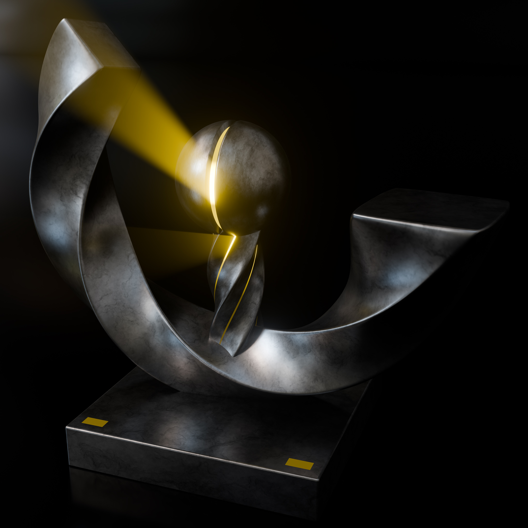Radiant Eclipse – Flowing Arc Energy Sculpture | Color Psychology Edition | Harmony Core - Image 2