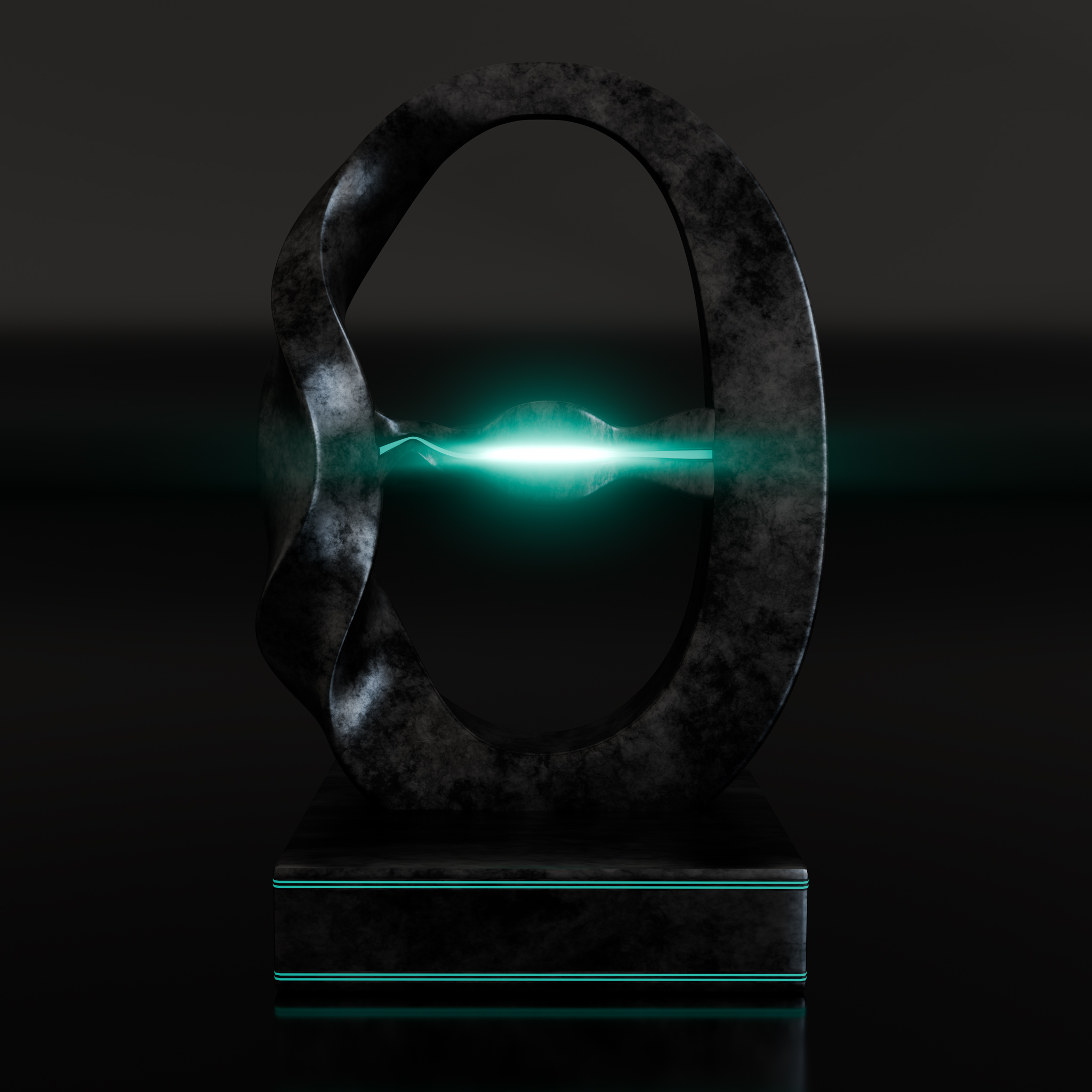 Unity Arc – Flowing Energy Ring Sculpture with Glowing Core | Color Psychology Edition | Flow State - Image 2