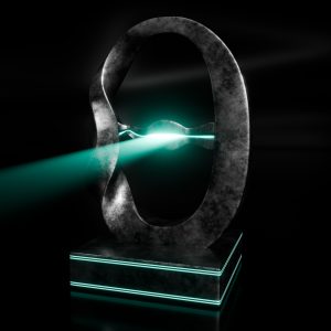 Unity Arc – Flowing Energy Ring Sculpture with Glowing Core | Color Psychology Edition | Flow State