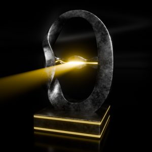 Unity Arc – Flowing Energy Ring Sculpture with Glowing Core | Color Psychology Edition | Harmony Core
