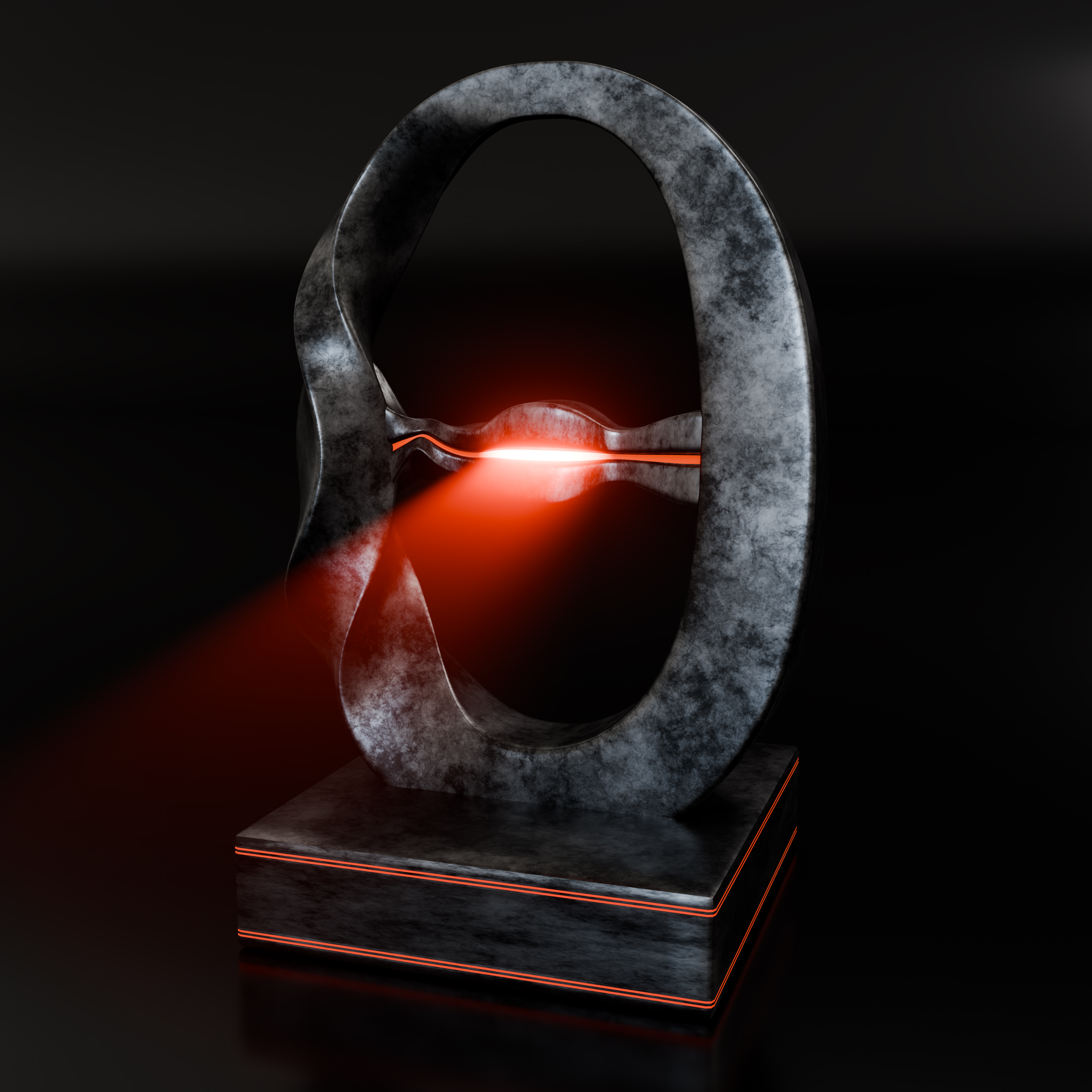Unity Arc – Flowing Energy Ring Sculpture with Glowing Core | Color Psychology Edition | Power Ignite