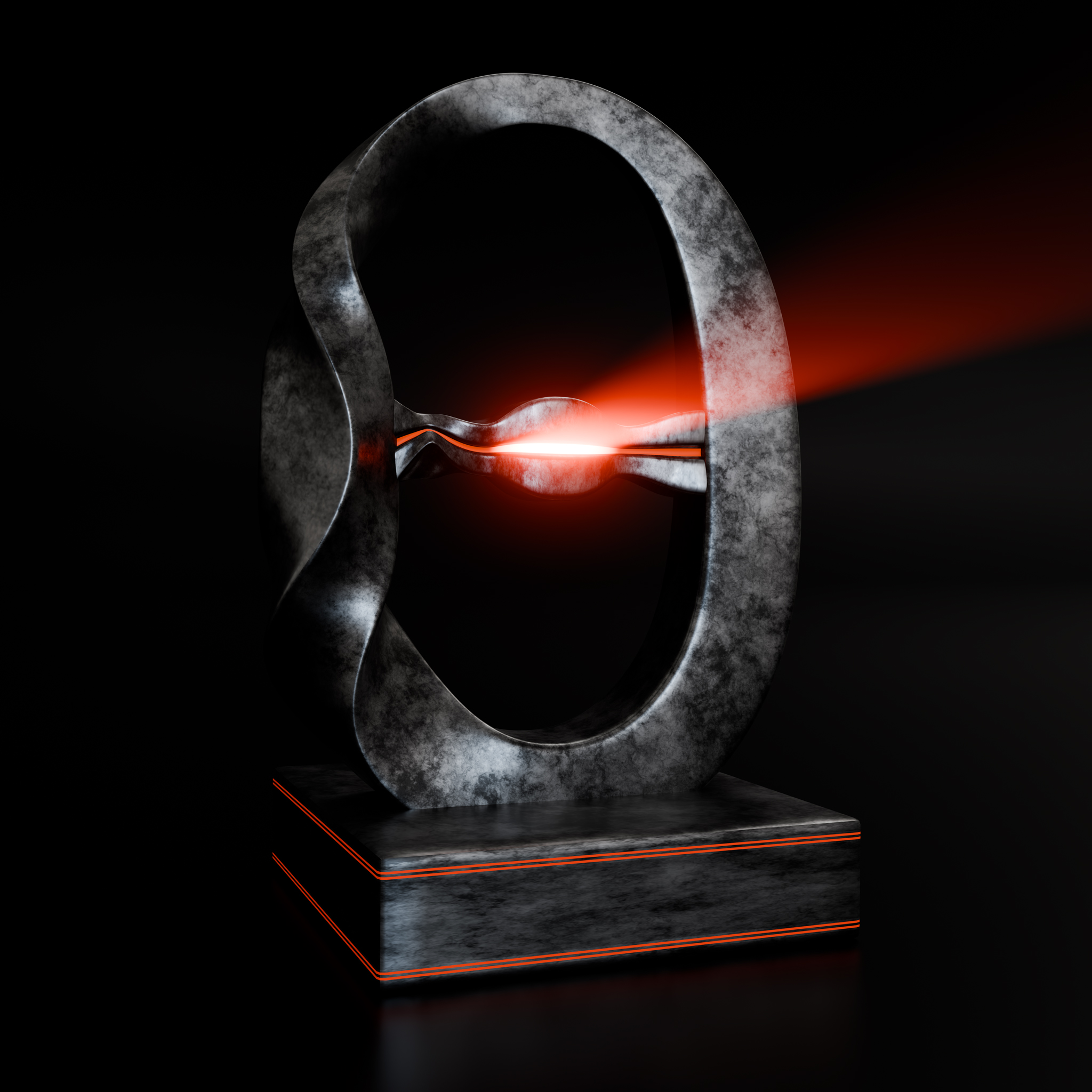 Unity Arc – Flowing Energy Ring Sculpture with Glowing Core | Color Psychology Edition | Power Ignite - Image 3