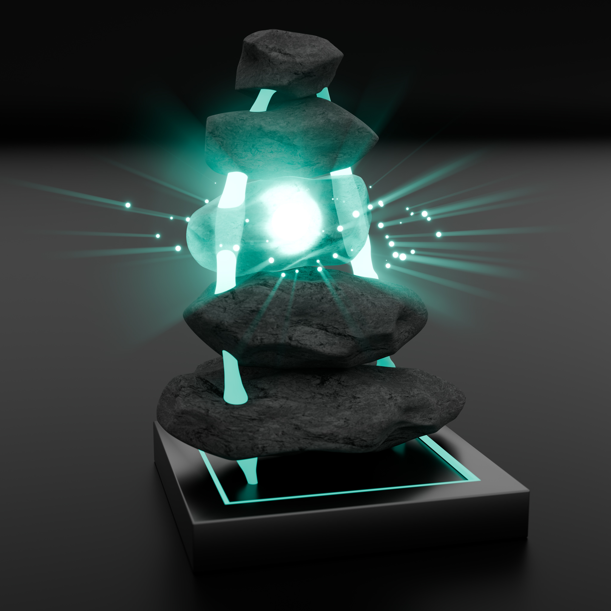 Zen Forge Stack – Abstract 3D Balance Geometry | Color Psychology Energy Sculpture | Complete Set - Image 5