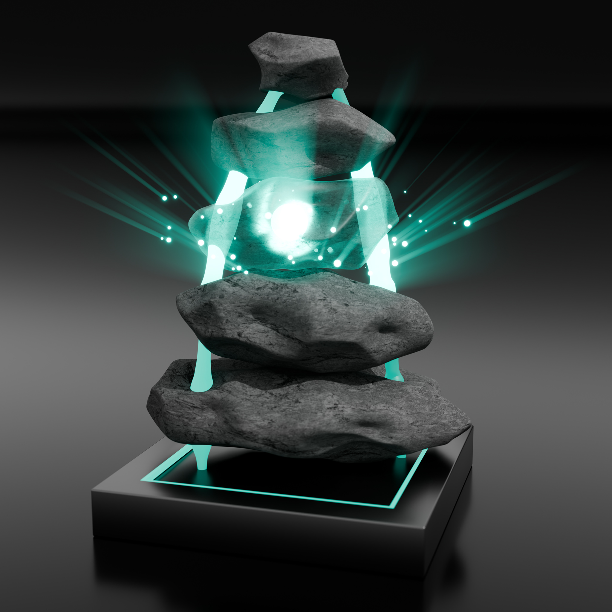 Zen Forge Stack – Abstract 3D Balance Geometry | Color Psychology Energy Sculpture | Complete Set - Image 8