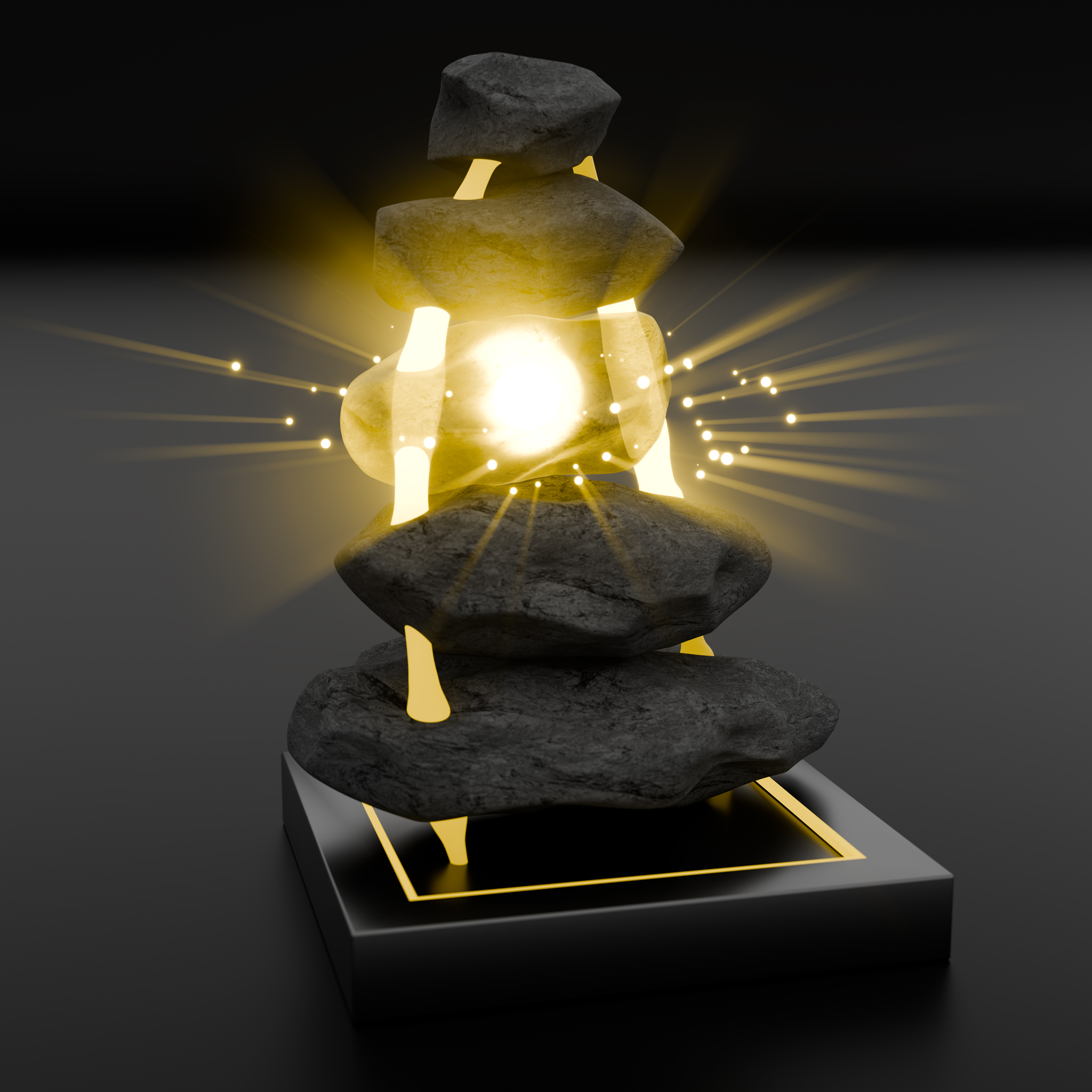 Zen Forge Stack – 3D Balance Geometry | Color Psychology Energy Sculpture | Harmony Core