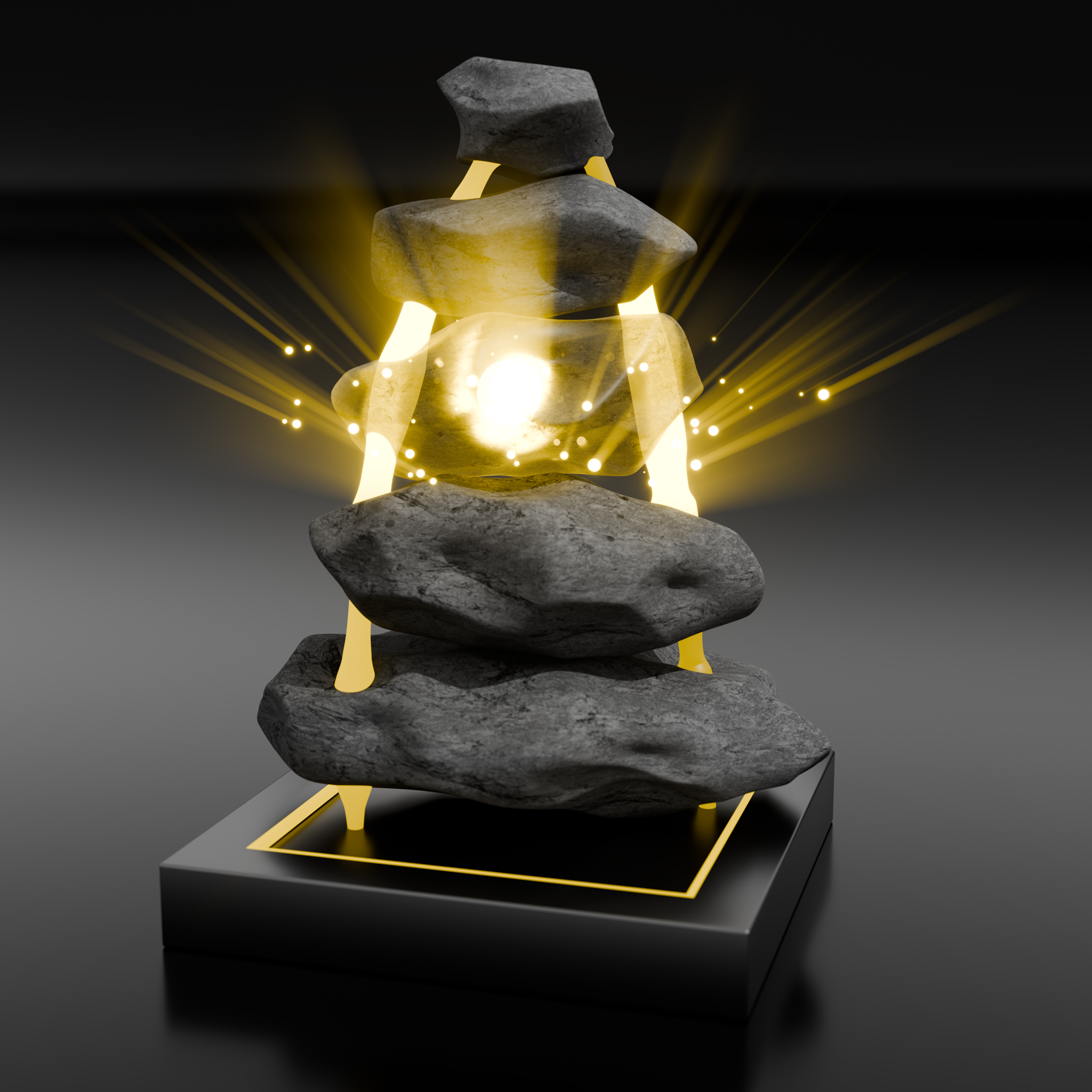 Zen Forge Stack – 3D Balance Geometry | Color Psychology Energy Sculpture | Harmony Core - Image 3